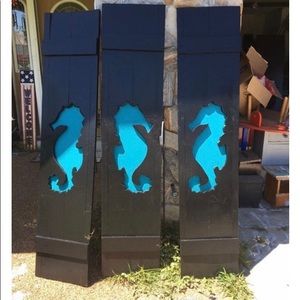 Made to order. Solid wood shutters with cut outs. Message me for an order.